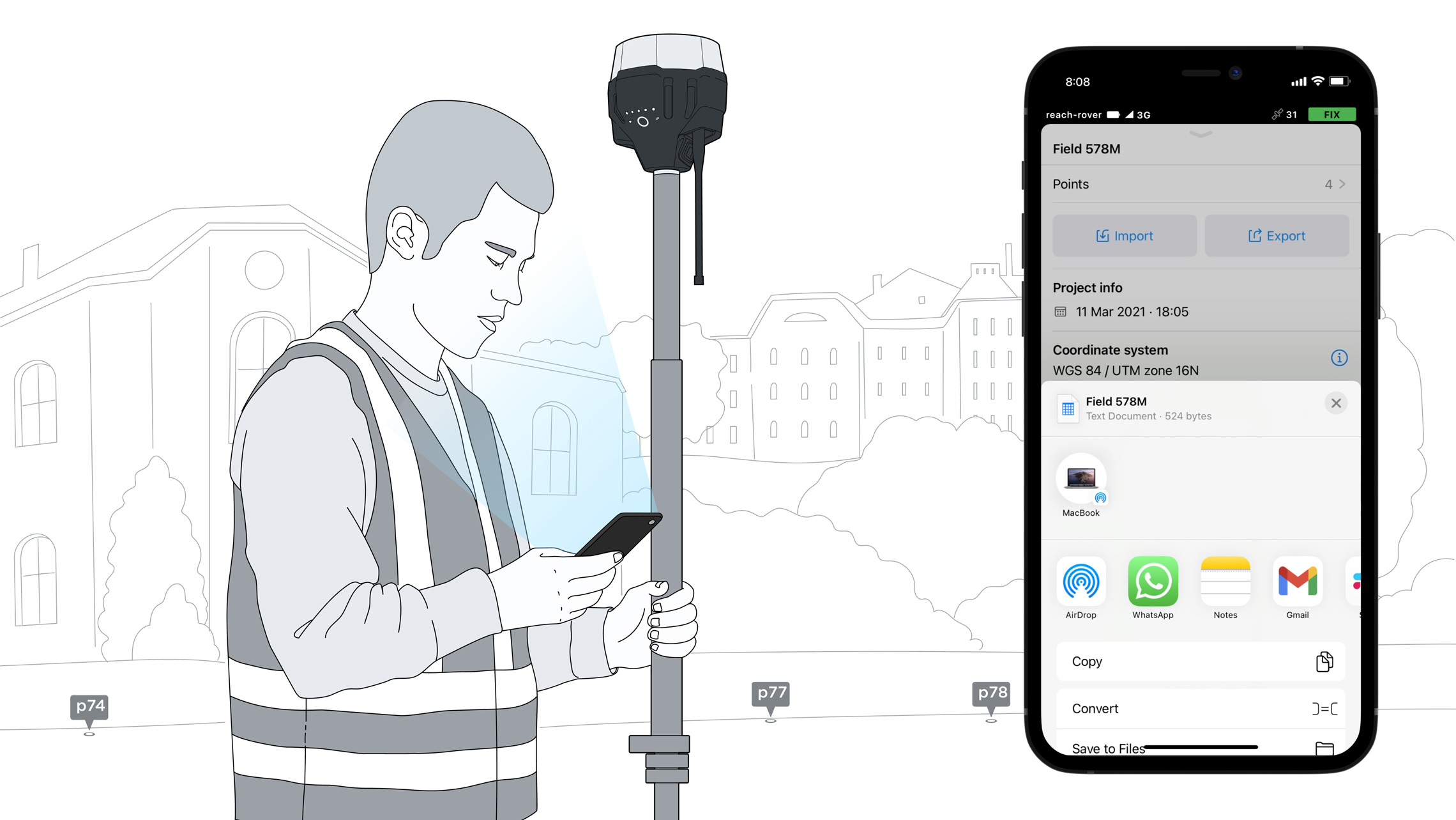 GNSS приемник Reach RS2 для геодезии от компании Emlid